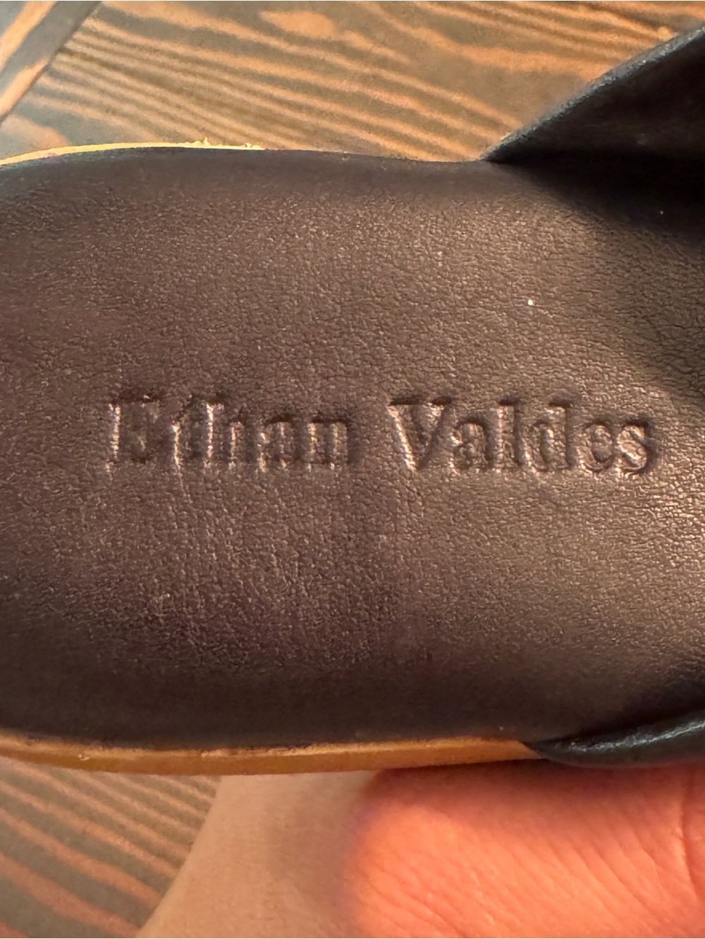 Ethan Valdez Madonna Sandals Black Leather Slides EU 38 US 7.5 MSRP $199‎ - Picture 7 of 7
